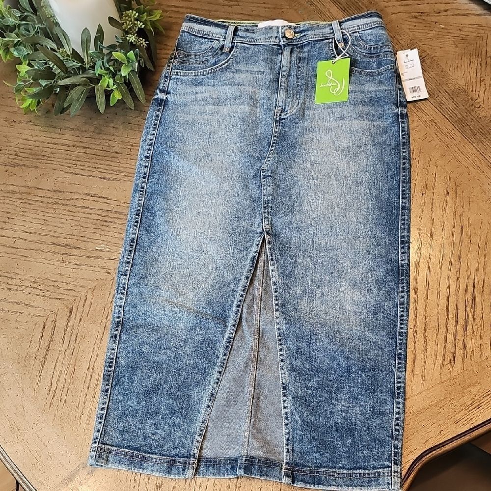 Sam Edelman Blue Denim Jean Skirt Size 27 NWT